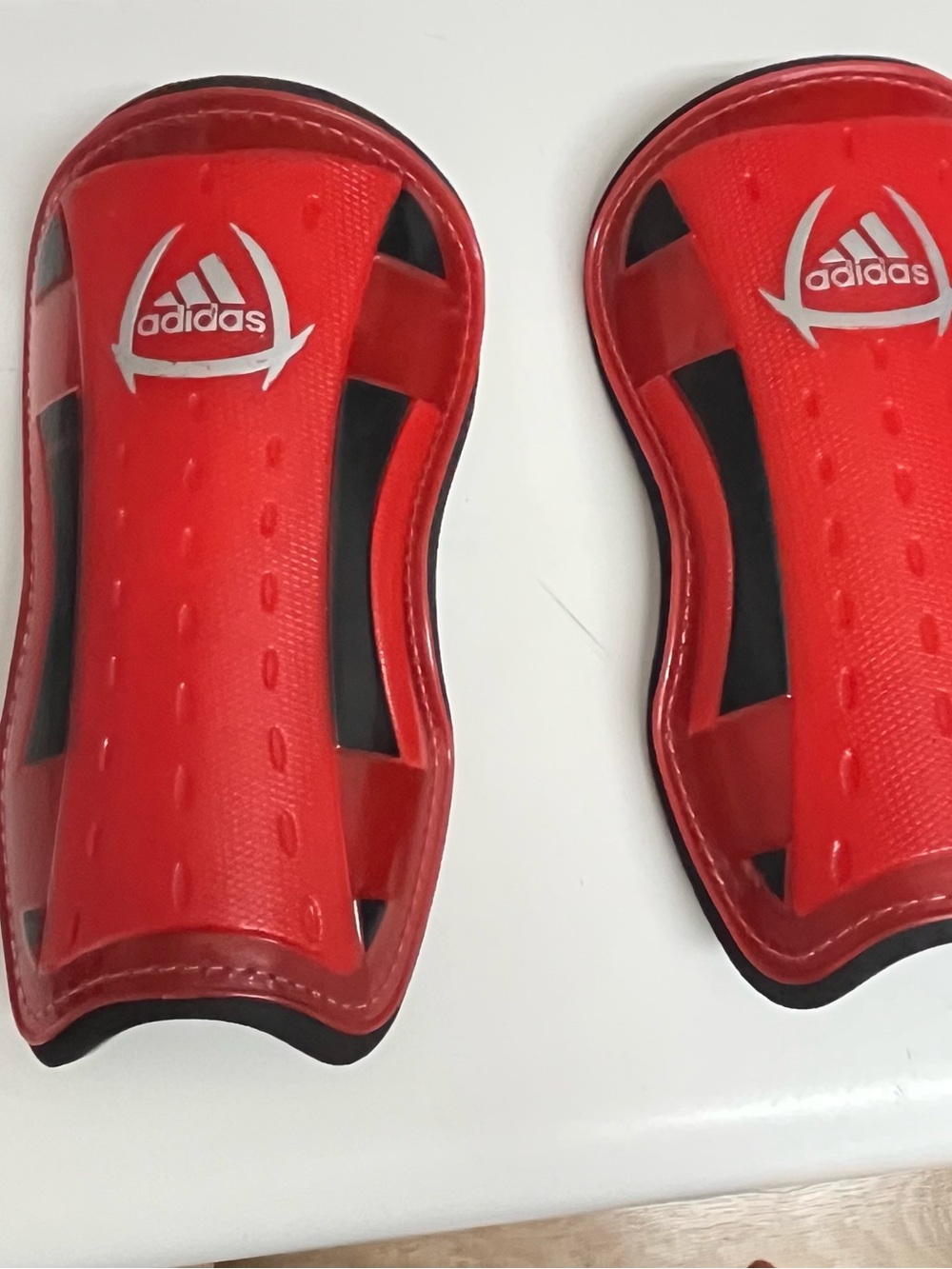 adidas Red and Black medium Soccer Shin Guards